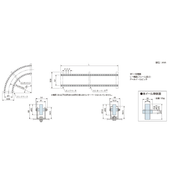 オークラ輸送機（株） ホイールコンベヤ OCK ホイールコンベヤ OCK5032