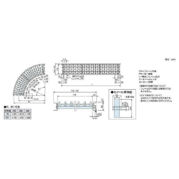 オークラ輸送機（株） アルミホイールコンベヤ ACL アルミホイールコンベヤ ACL250100RX45