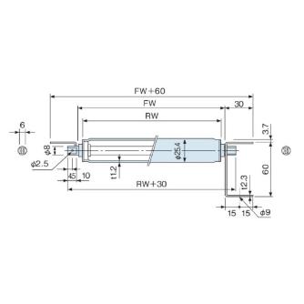 オークラ輸送機（株） スチールローラー単体 KR スチールローラー単体 KR90N-N