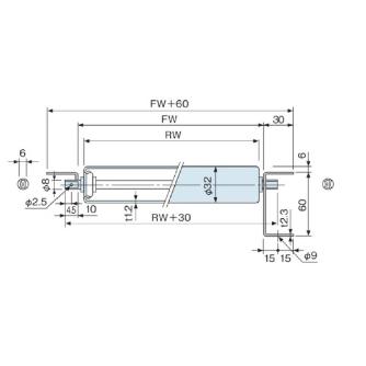 オークラ輸送機（株） スチールローラー単体 FR スチールローラー単体 FR240N-A