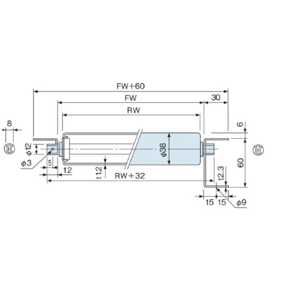 オークラ輸送機（株） スチールローラー単体 QR スチールローラー単体 QR150N-N