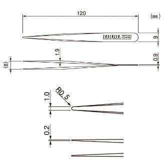 （株）エンジニア 精密ピンセット PTZ-02 精密ピンセット PTZ-02