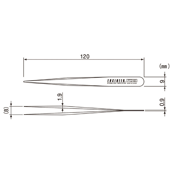 （株）エンジニア 精密ピンセット PTZ-02 精密ピンセット PTZ-02