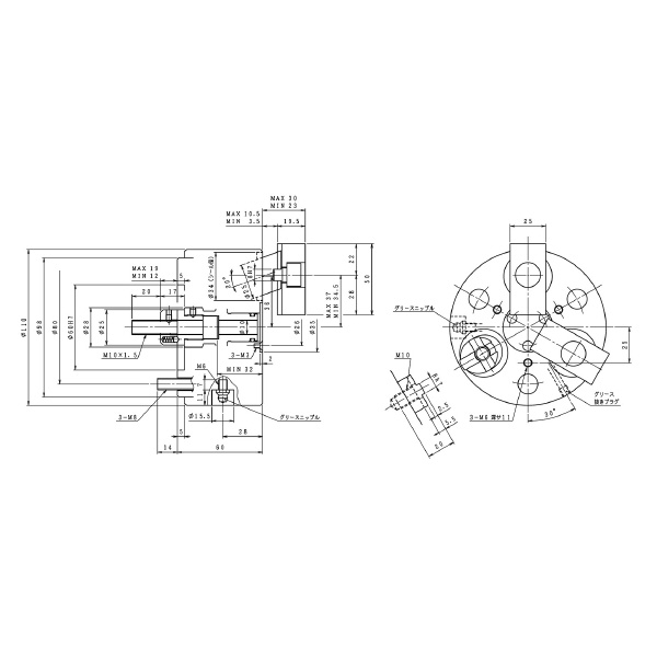 豊和工業（株） ドローダウンチャック H011MC ドローダウンチャック H011MC-4