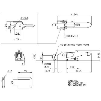 大阪角田興業（株） フック型トグルクランプ FA フック型トグルクランプ NO.FA150RK