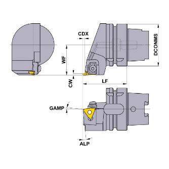 三菱マテリアル（株） HSKホルダ(外径溝入れ用) MG ＨＳＫホルダ（外径溝入れ用） H63TH-MGHR-DX4315