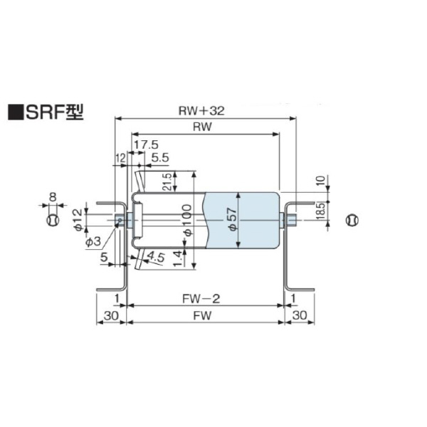 オークラ輸送機（株） スチールローラー単体 SRF スチールローラー単体 SRF150