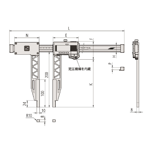 （株）ミツトヨ ノギス CFC ノギス CFC-100GL 552-152-10