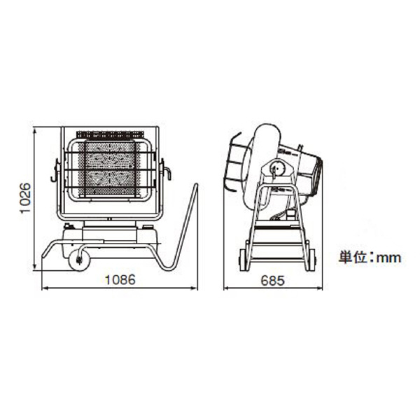 オリオン機械（株） ジェットヒーター HRR ジェットヒーター HRR480B-S