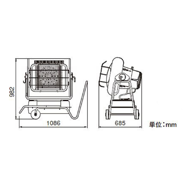 オリオン機械（株） ジェットヒーター HRR ジェットヒーター HRR480B