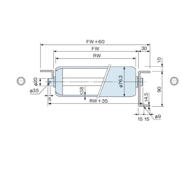 オークラ輸送機（株） スチールローラー単体 NHR スチールローラー単体 NHR240N-N