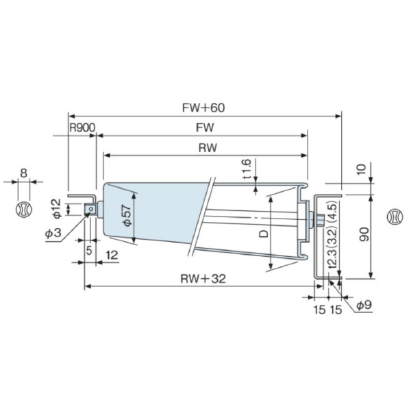 オークラ輸送機（株） スチールローラー単体 TTR スチールローラー単体 TTR305N-N