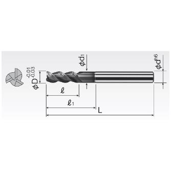 岡﨑精工（株） アルミ用ロングハイヘリエンドミル3枚刃 SAE3L アルミ用ロングハイヘリエンドミル３枚刃 SAE3L 10