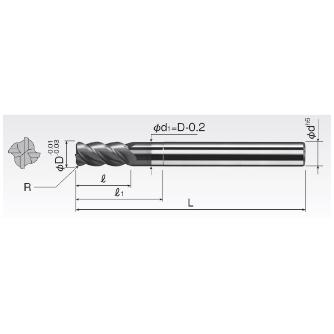 岡﨑精工（株） 剛力ラジアスエンドミル OKコート SCE4A 剛力ラジアスエンドミル　ＯＫコート SCE4A 10X2.0R