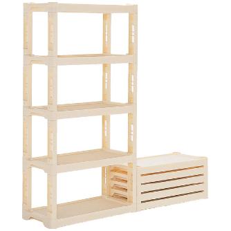 三甲（株） プラスチック棚 プラスチック棚 805270-00 -N ｸﾘｰﾑ