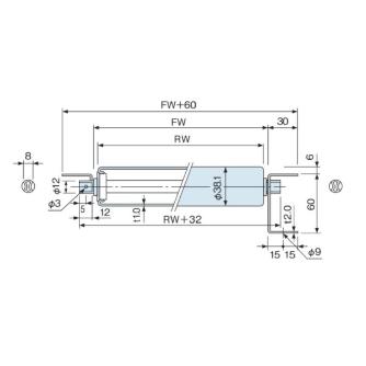 オークラ輸送機（株） ステンレスローラー単体 QS ステンレスローラー単体 QS150