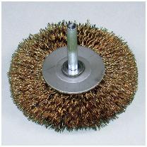 柳瀬（株） 軸付ホイールブラシ 鋼線メッキ