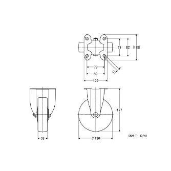 （株）ナンシン 産業用キャスター SKM 産業用キャスター SKM-T-130VU