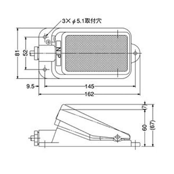 大阪自動電機（株） フットスイッチ OFL-BS フットスイッチ OFL-BS