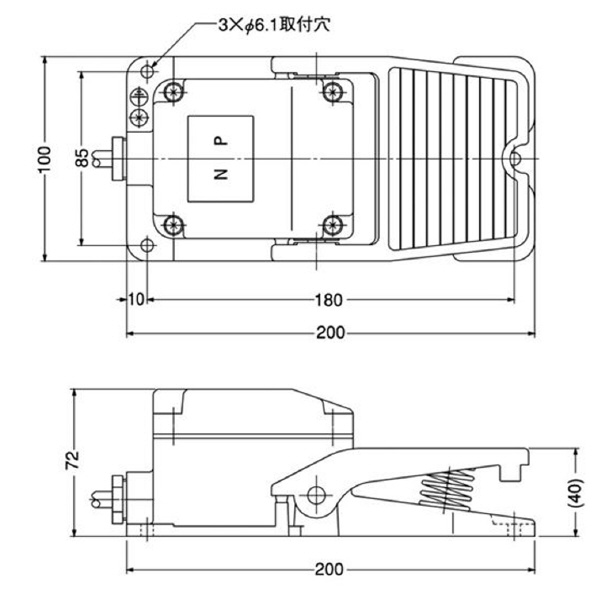 大阪自動電機（株） フットスイッチ OFL-BS フットスイッチ OFL-BS-SM2