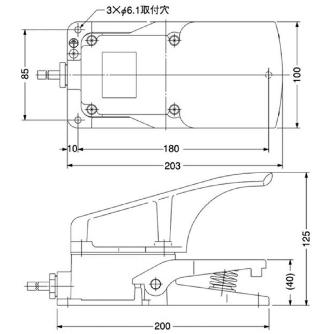 大阪自動電機（株） フットスイッチ OFL-1 フットスイッチ OFL-1-SM2C