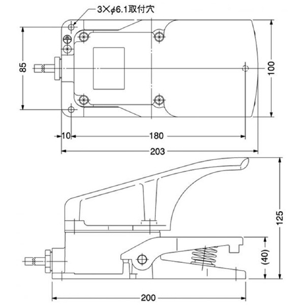 大阪自動電機（株） フットスイッチ OFL-M フットスイッチ OFL-M-SM2C