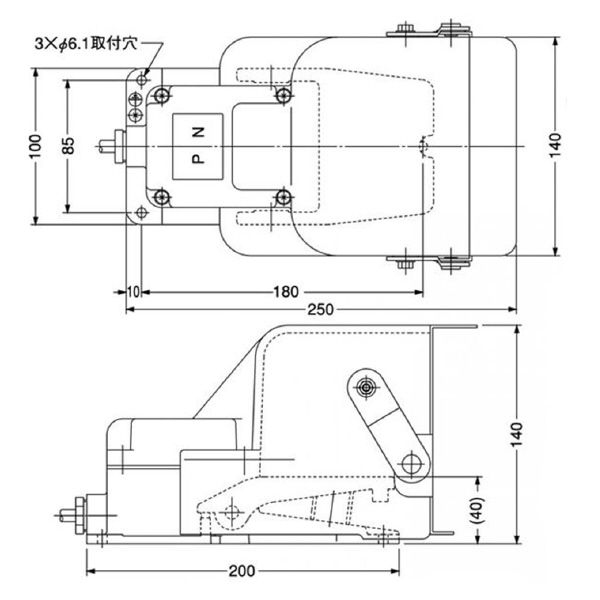 大阪自動電機（株） フットスイッチ OFL-R フットスイッチ OFL-R-SM2KS