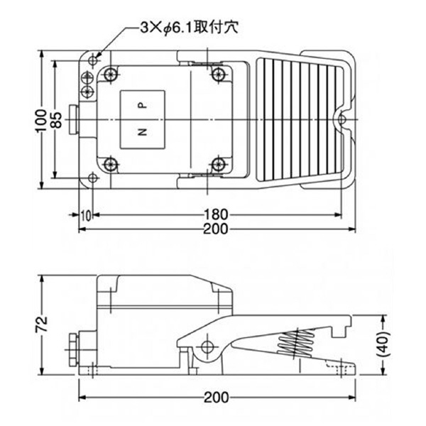 大阪自動電機（株） フットスイッチ OFL-V フットスイッチ OFL-V-SM2