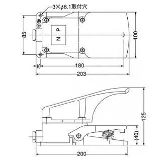 大阪自動電機（株） フットスイッチ OFL-V フットスイッチ OFL-V-SM2C