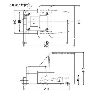 大阪自動電機（株） フットスイッチ OFL-V フットスイッチ OFL-V-SM2K