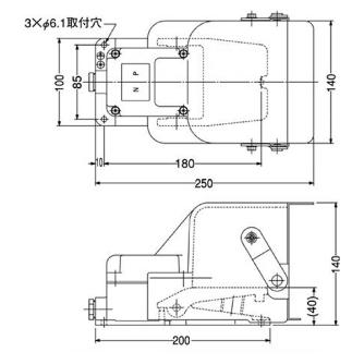 大阪自動電機（株） フットスイッチ OFL-V フットスイッチ OFL-V-SM2KS