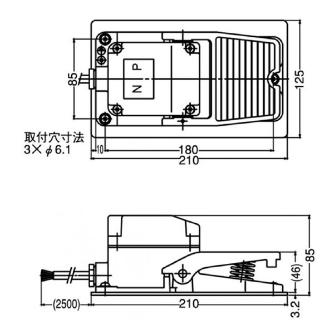 大阪自動電機（株） フットスイッチ OFL-2NY フットスイッチ OFL-2NY-SM2