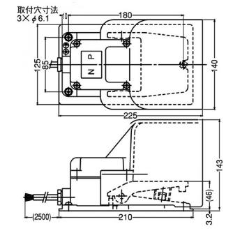 大阪自動電機（株） フットスイッチ OFL-2NY フットスイッチ OFL-2NY-SM2K