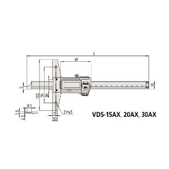 （株）ミツトヨ ノギス VDS ノギス VDS-15AX 571-201-30