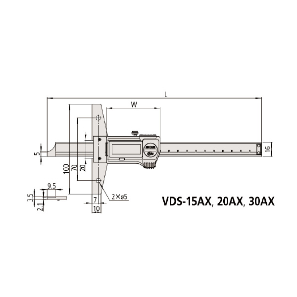 （株）ミツトヨ ノギス VDS ノギス VDS-15AX 571-201-30