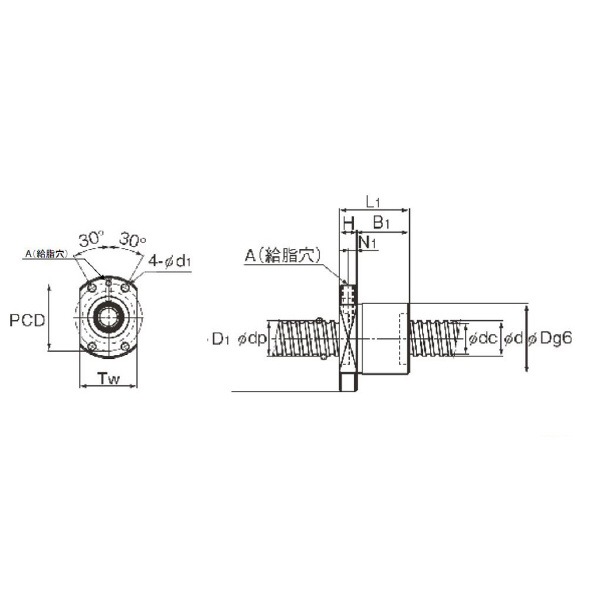 ＴＨＫ（株） ボールネジ ナット BTK ボールネジ　ナット BTK1006V-2.6 NUT