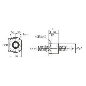 ＴＨＫ（株） ボールネジ ナット BTK ボールネジ　ナット BTK1404V-3.6 NUT