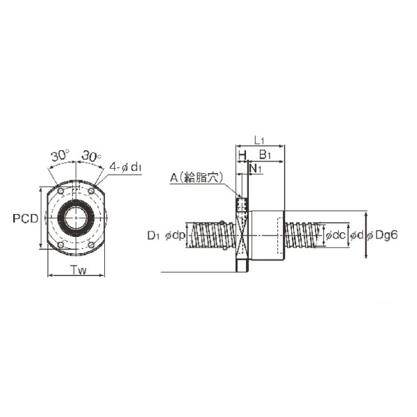 ＴＨＫ（株） ボールネジ ナット BTK ボールネジ　ナット BTK1405V-2.6 NUT