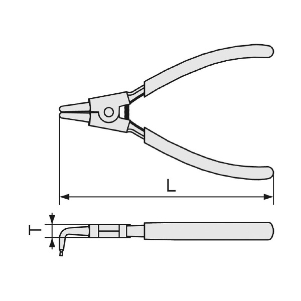 ＴＯＮＥ（株） スナップリングプライヤ(ベントタイプ・軸用) SRPS スナップリングプライヤ SRPS-125BF