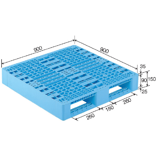 三甲（株） パレット(片面使用型) パレット（片面使用型） 808102-00 D2-909 ﾌﾞﾗｯｸ