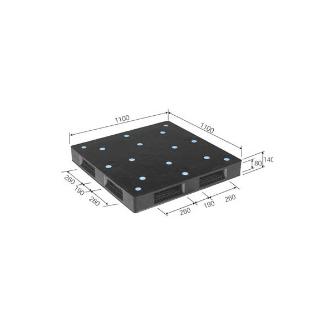 三甲（株） プレスパレット プレスパレット 8P0044-01 R4-110110P-B ﾌﾞﾗｯｸ