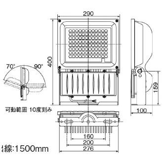 シャープマーケティングジャパン（株） LED投光器 DL-EL ＬＥＤ投光器 DL-EL12N-W
