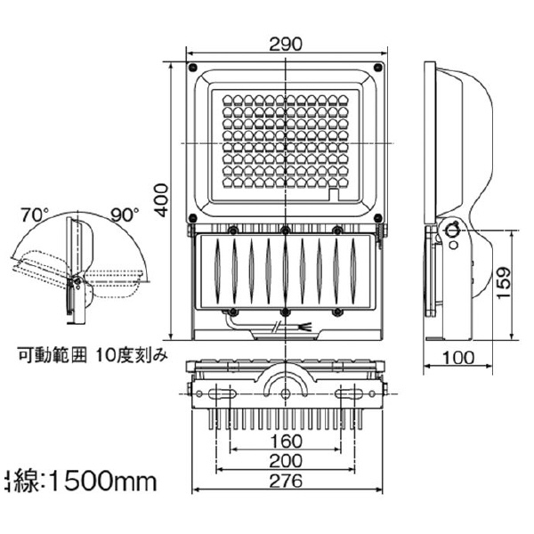 シャープマーケティングジャパン（株） LED投光器 DL-EL ＬＥＤ投光器 DL-EL12N-W