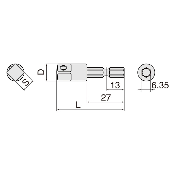 ＴＯＮＥ（株） 電動ドリル用ソケットアダプター 2BA ソケットアダプター 2BA-08