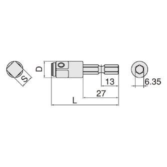 ＴＯＮＥ（株） 電動ドリル用インパクトソケットアダプター 2BAN インパクトソケットアダプター 2BAN-16