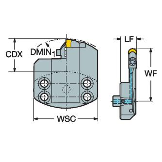 サンドビック（株） T-Max カッティングヘッド SL70-CRDC Ｔ－Ｍａｘ　カッティングヘッド　【Ｆ】 SL70-CRDCR-50-12V