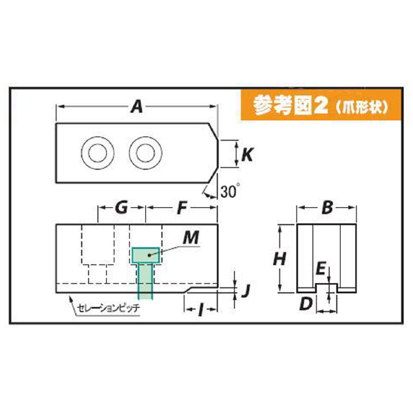 （株）アーム産業 北川用鉄生爪 HO 北川用鉄生爪 HO-10 H60