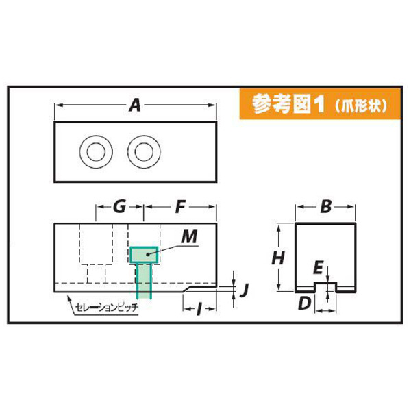 （株）アーム産業 豊和用鉄生爪 HO1MA 豊和用鉄生爪 HO1MA-6 H60 P1.5