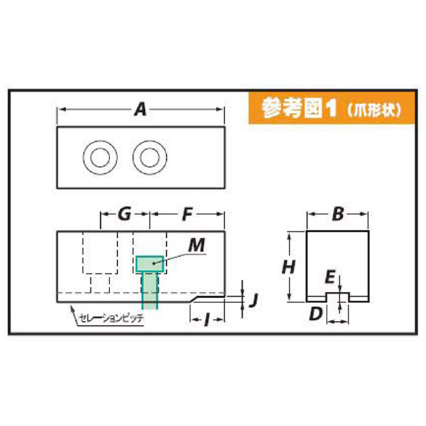 （株）アーム産業 北川用鉄生爪 HO 北川用鉄生爪 HO-12K H50