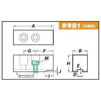 （株）アーム産業 北川用アルミ生爪 AL HO 北川用アルミ生爪 AL HO-6K H36